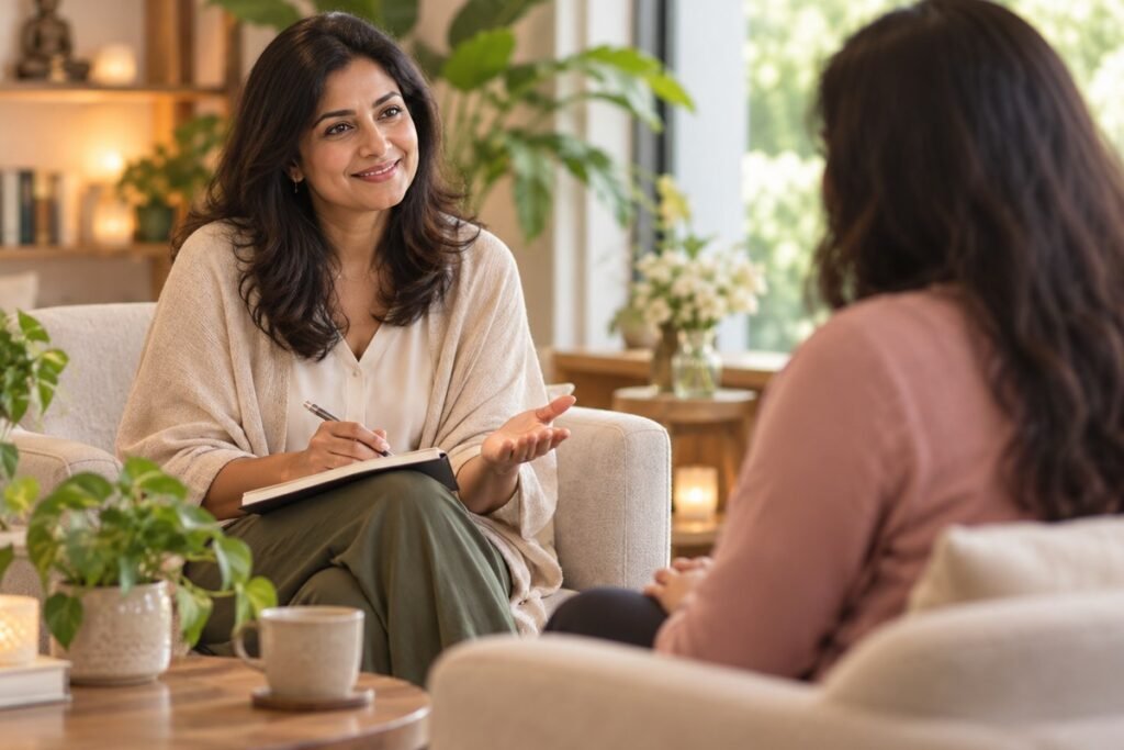 A warm, non-judgmental one-to-one listening conversation