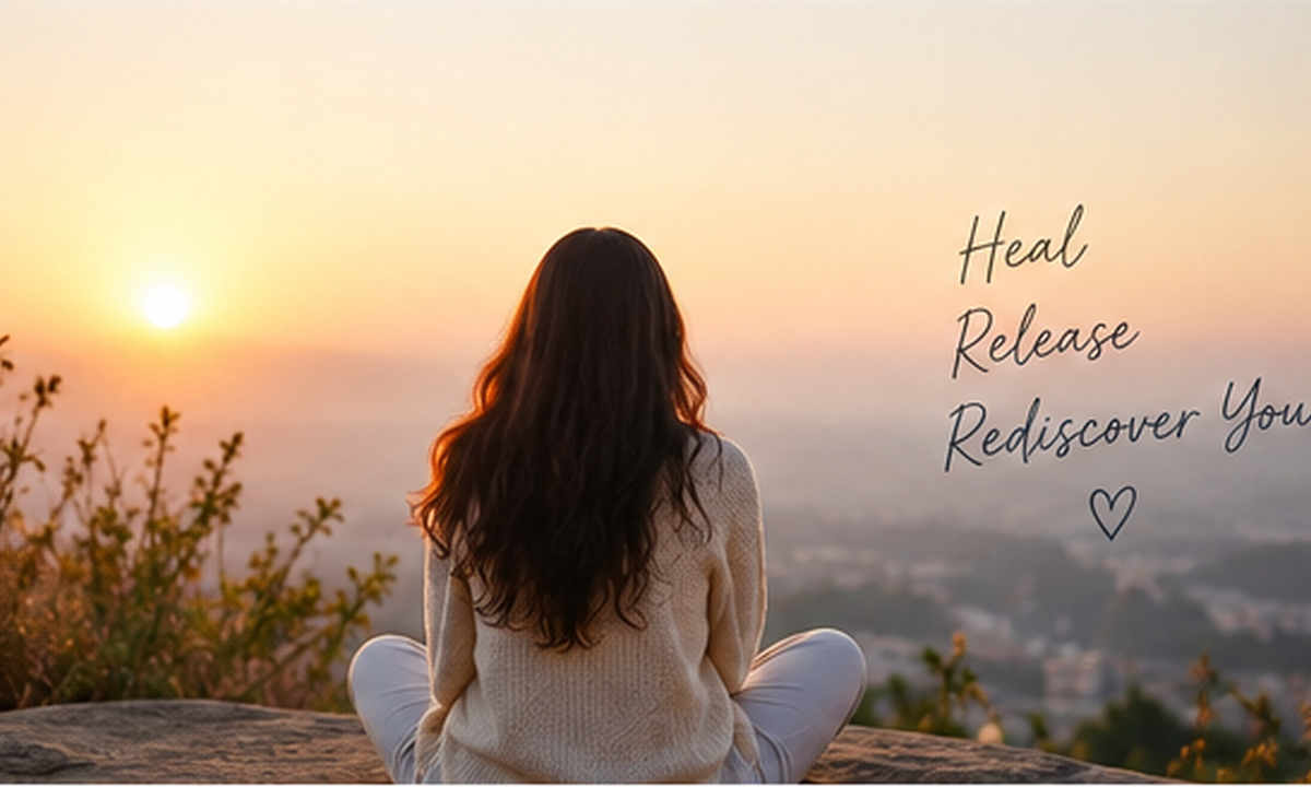 A calm reflective moment at sunset representing emotional healing and reconnection